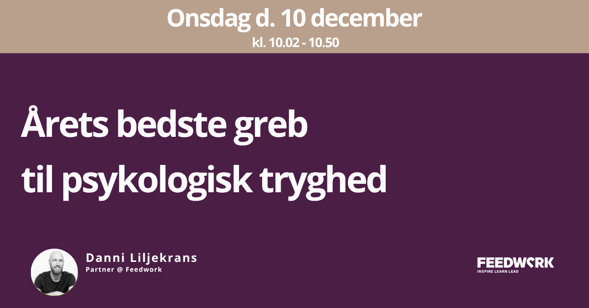 Webinar om feedback og psykologisk tryghed