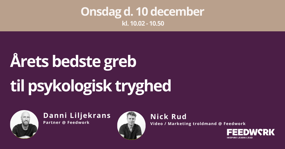 Webinar om feedback og psykologisk tryghed