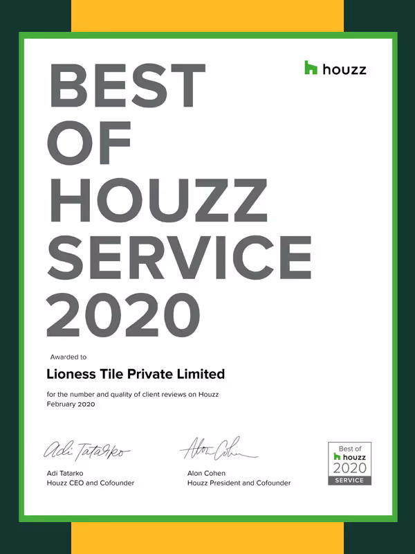 Lioness Tile of Jaipur - Awarded Best Of Houzz 2020