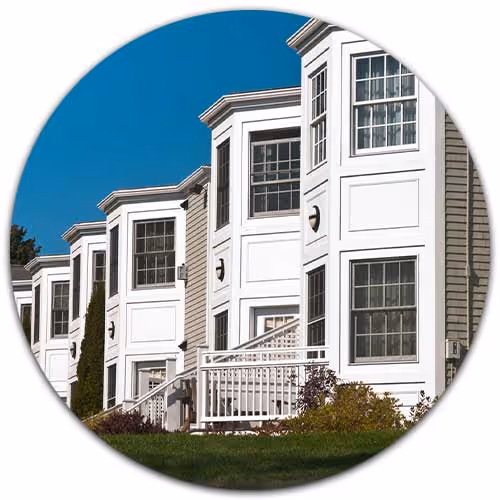 exterior of condominiums - Condominium Insurance concept