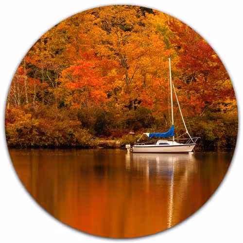 sailboat on water in the fall - Boat & Marine Insurance concept