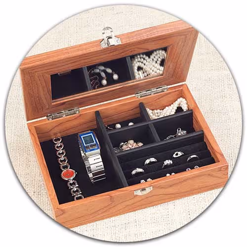 jewelry in case - Valuable Items Insurance concept