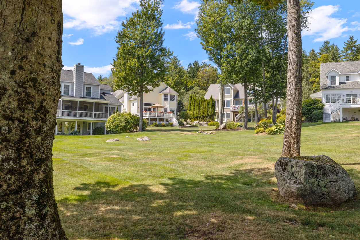 The houses with a garden in South Down Shores, Laconia, New Hampshire