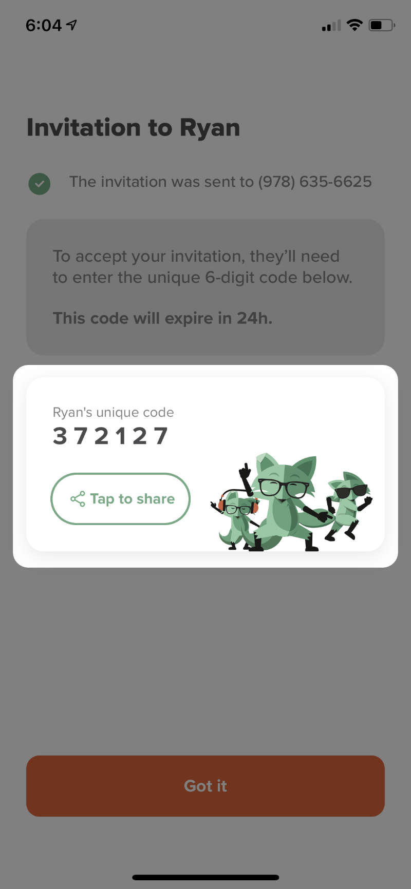 Mint Family join code