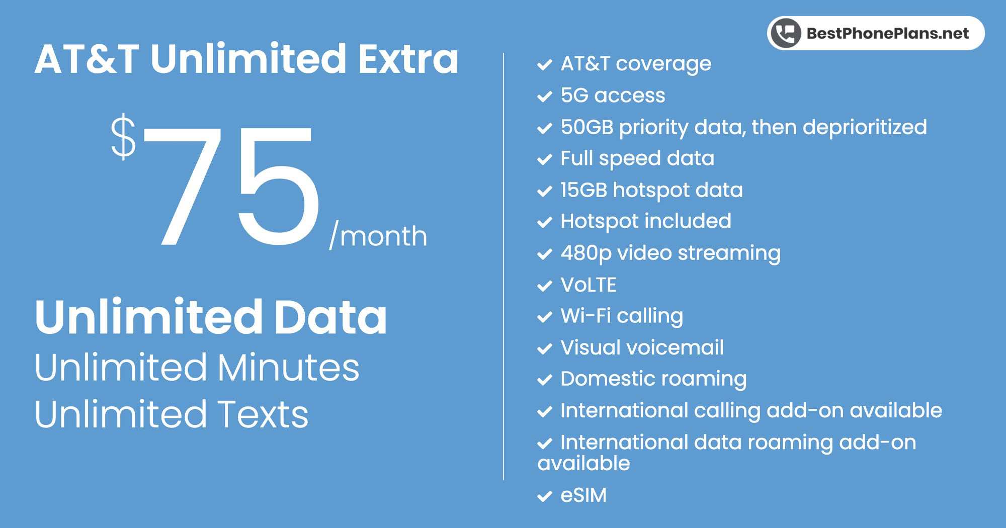 AT&T Unlimited Extra plan details and features