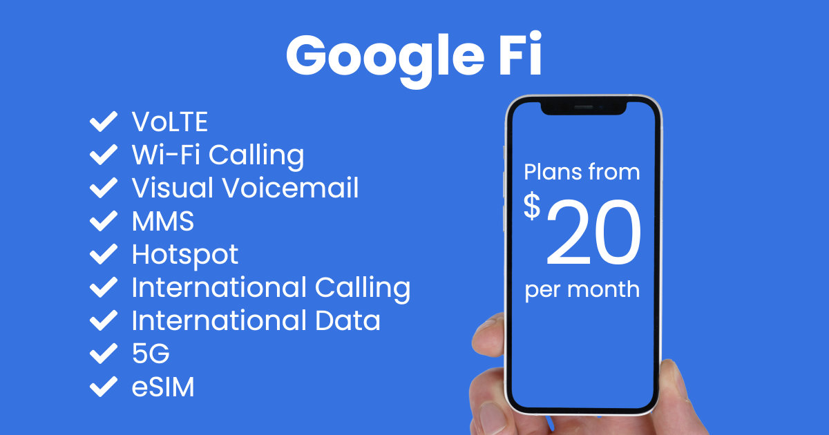 Google Fi plan features and starting price