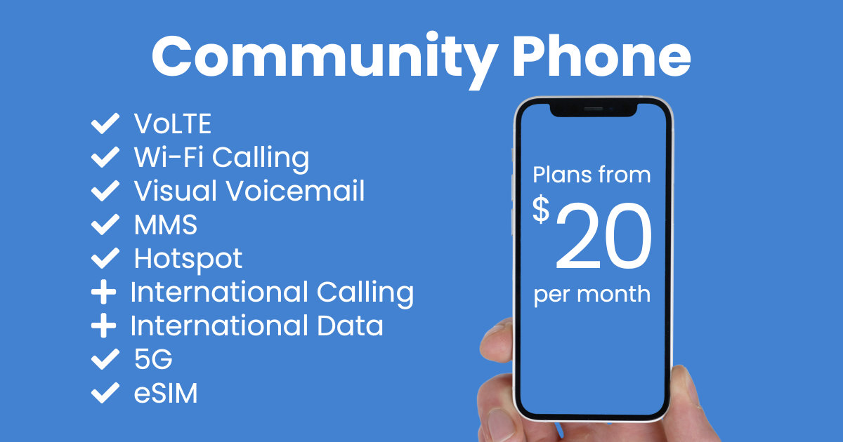 Community Phone plan features and starting price