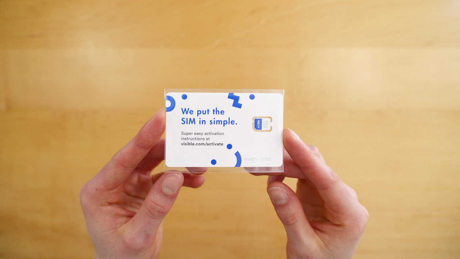 Visible SIM card