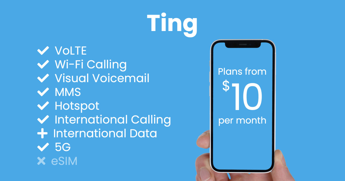 Ting plan features and starting price