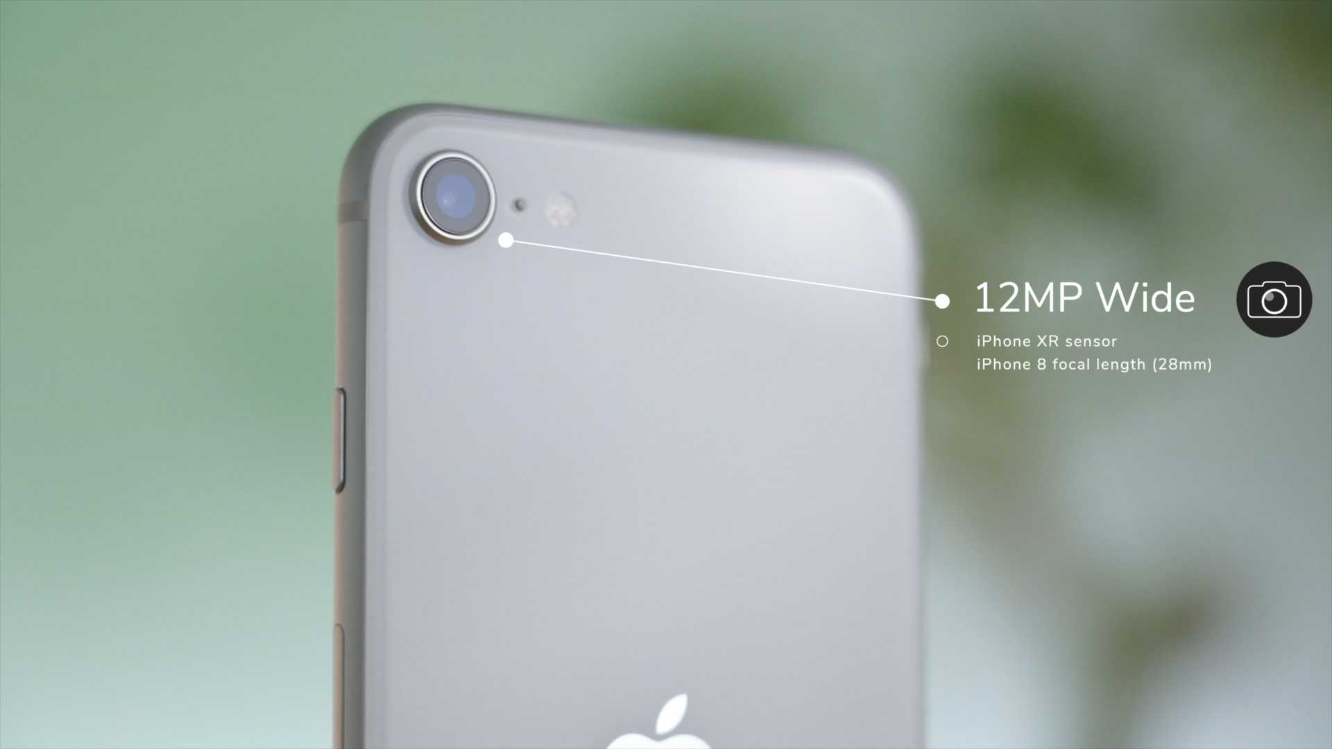 iPhone SE uses the same camera sensor as the iPhone XR with the same focal length as the iPhone 8