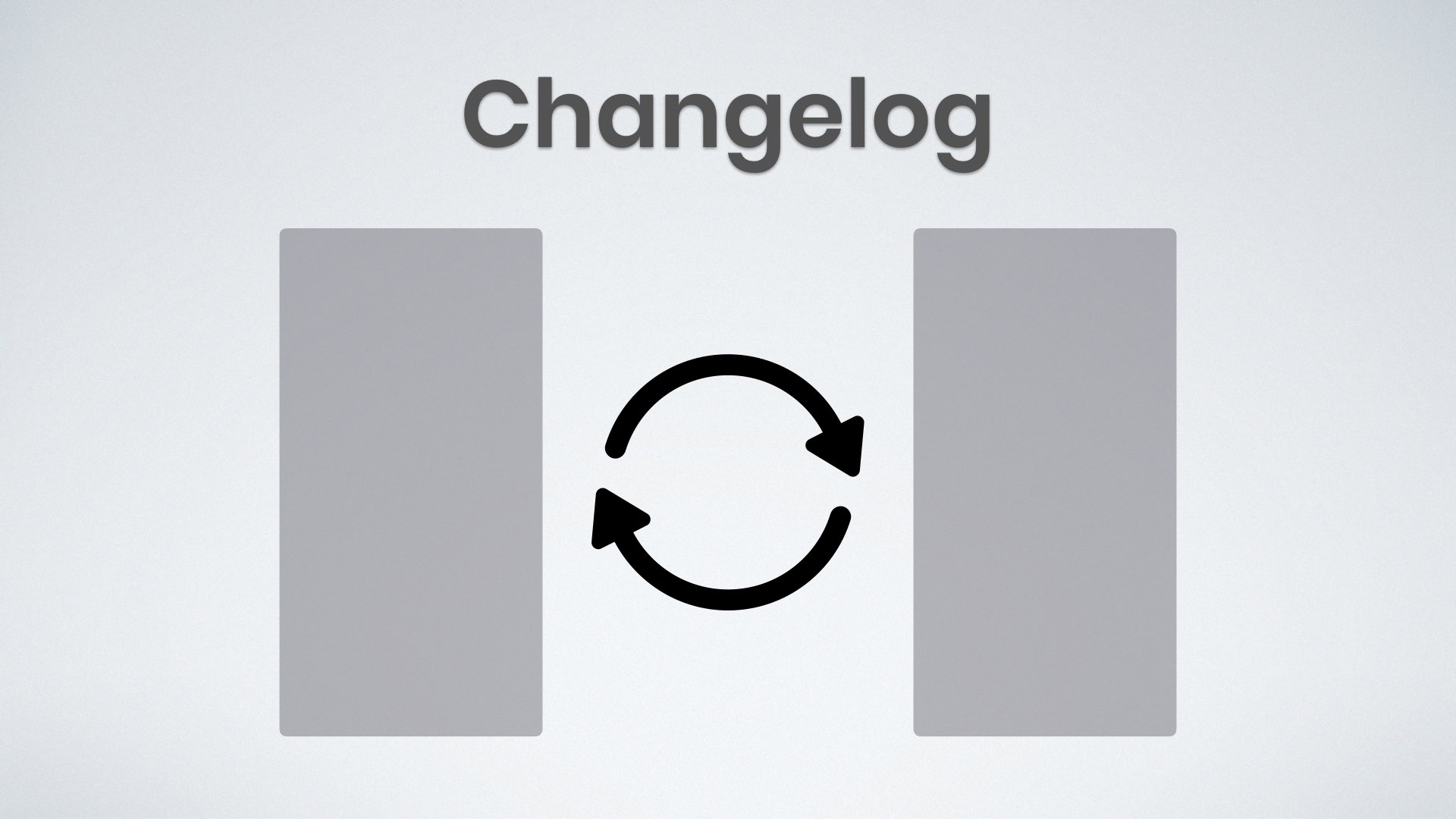 image of text that says changelog with loading graphic