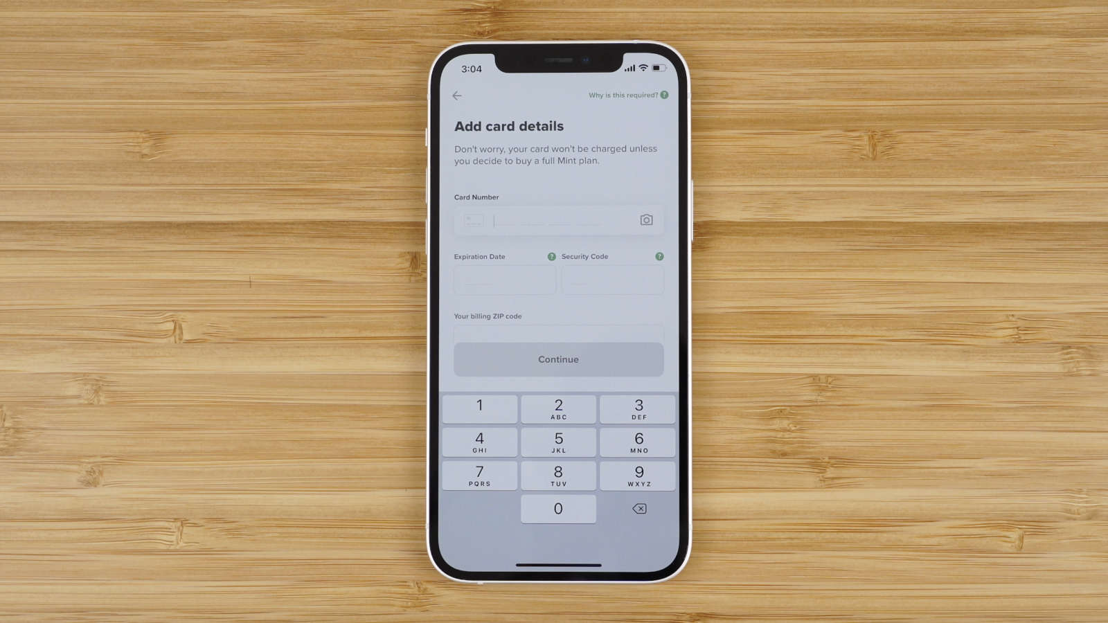 enter your payment information