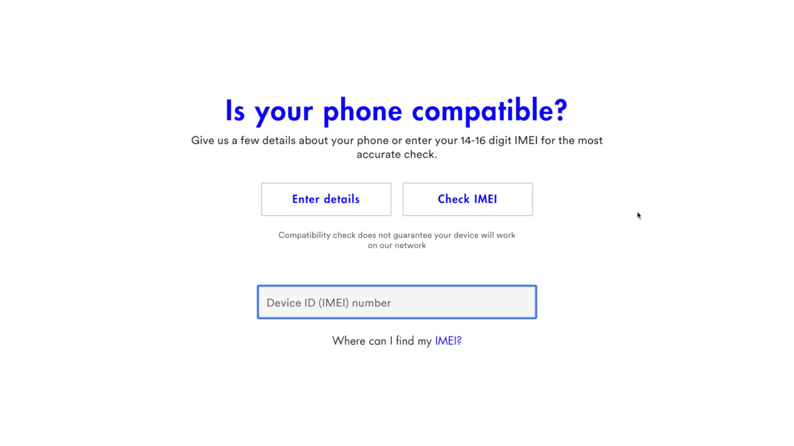 check your smartphone's compatibility with Visible using the tool on their website