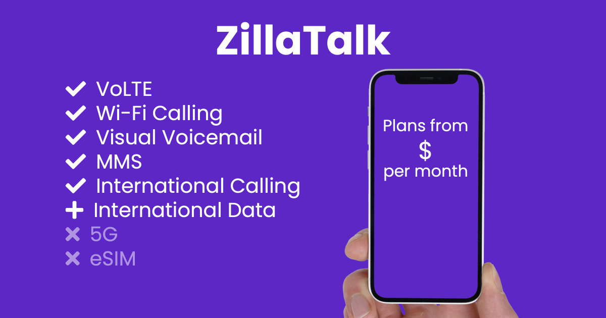 ZillaTalk plan features and starting price