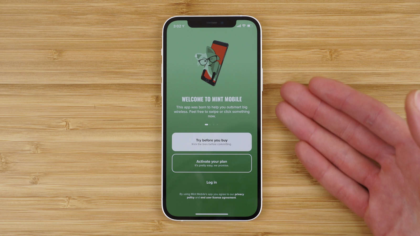 Mint Mobile application launch screen