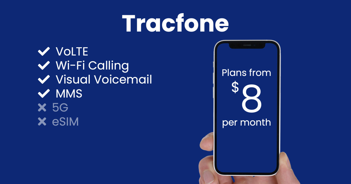 Tracfone plan features and starting price