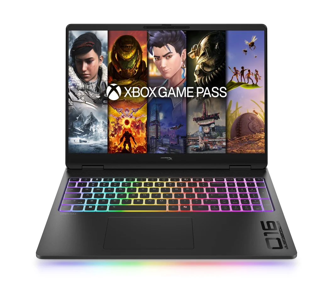 HyperX OMEN MAX 16 laptop in Shadow Black, original manufacturer render