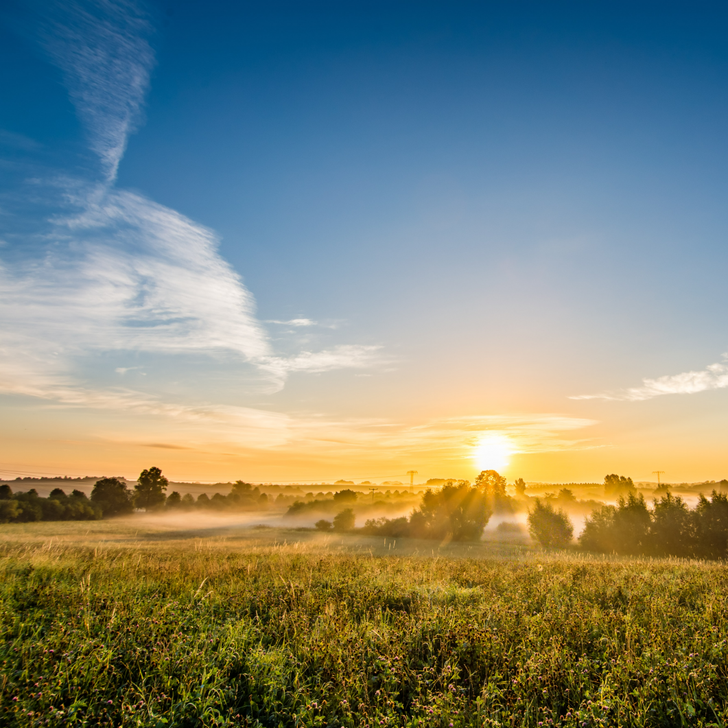 Schwerin Landschaft Sonnenaufgang (unsplash)
