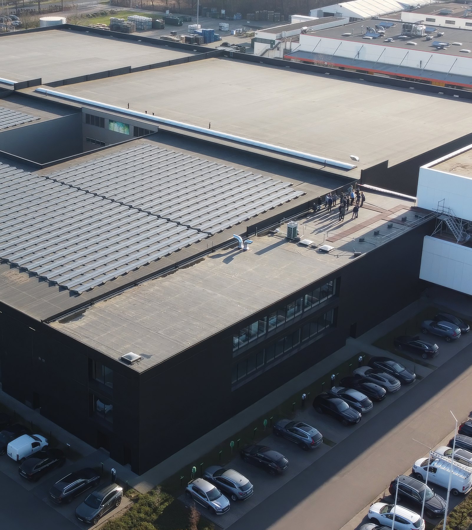 Industrieel gebouw met plat EPDM-dak van BossCover
