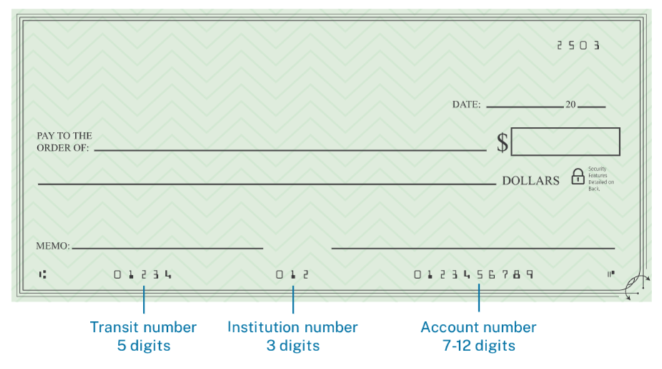 A sample image of a cheque