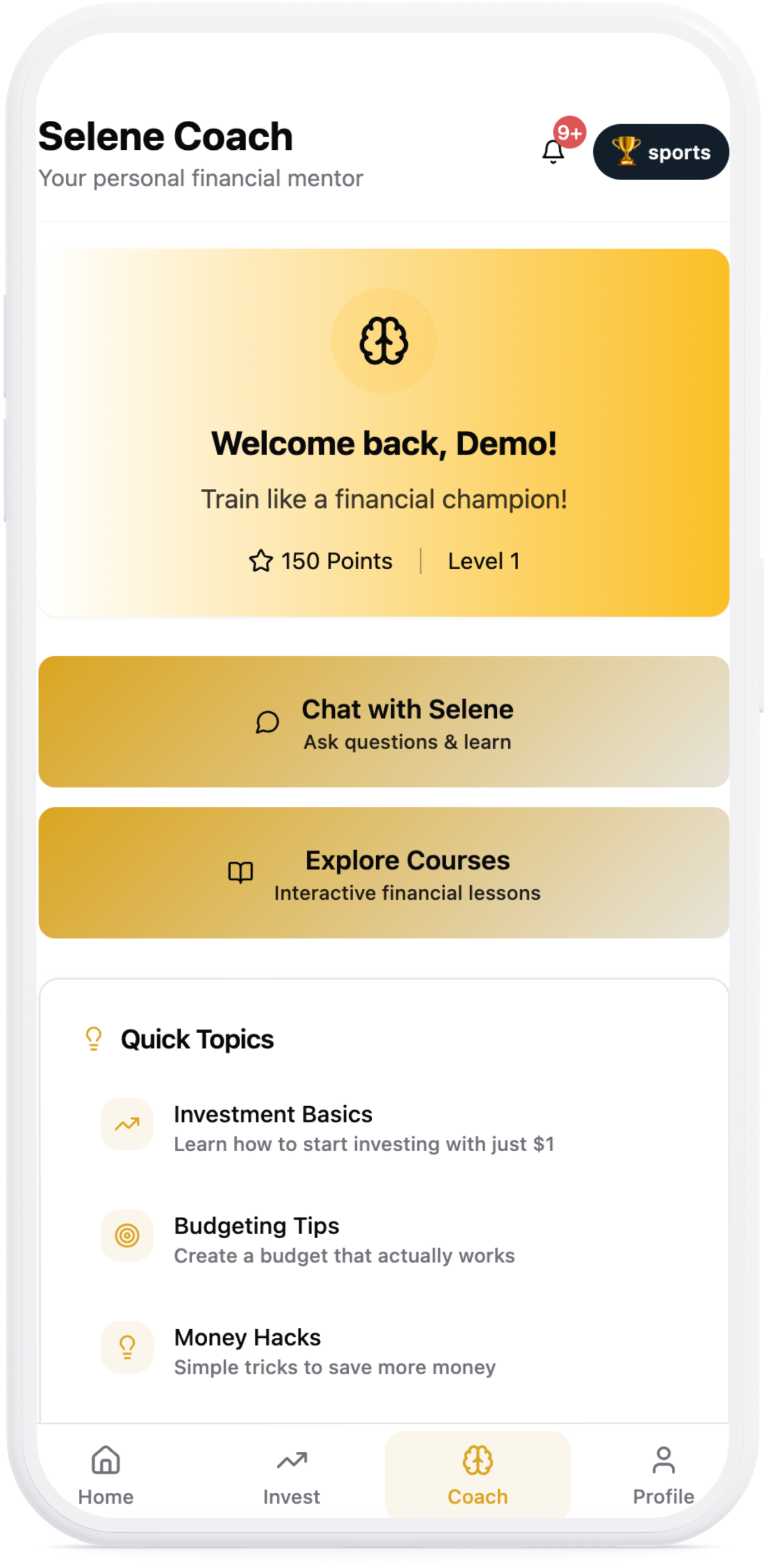 Selene Intelligence financial coach for credit unions to offer bank and credit union members/account holders