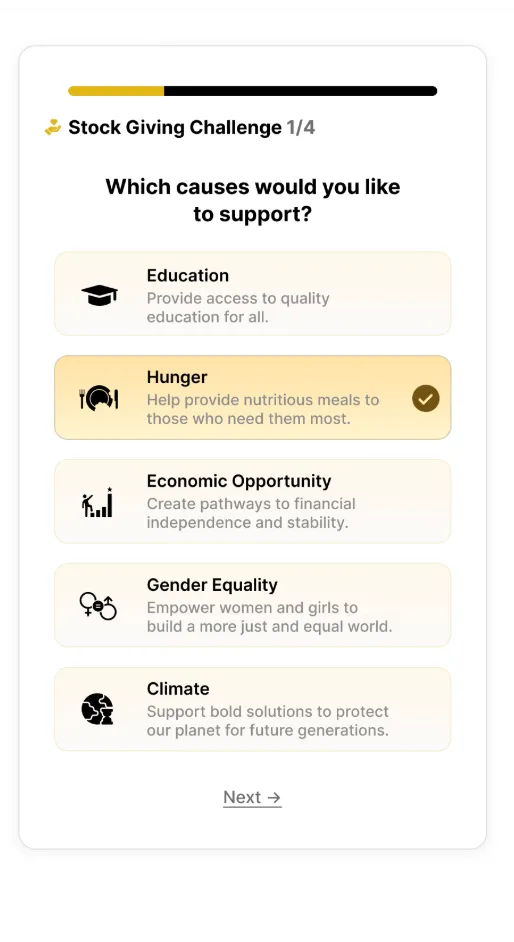 Selene giving experience for discovering causes and making charitable contributions