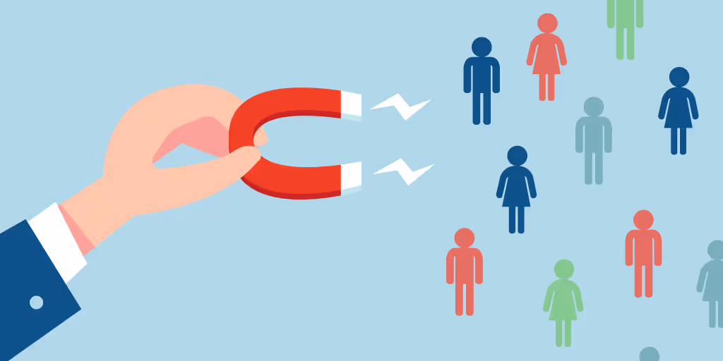 magnet pulling customers