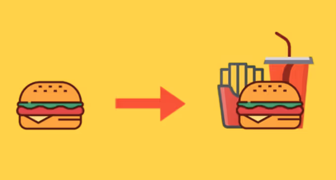 burger cross selling to meal