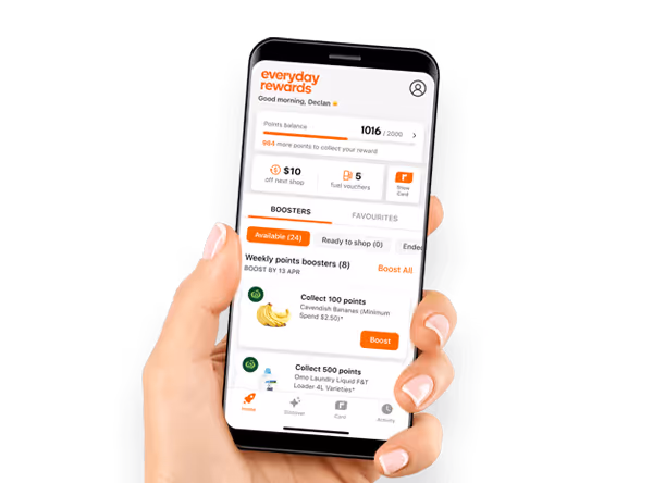 The Woolworths Everyday Rewards app is easy to use and even easier to save with. 