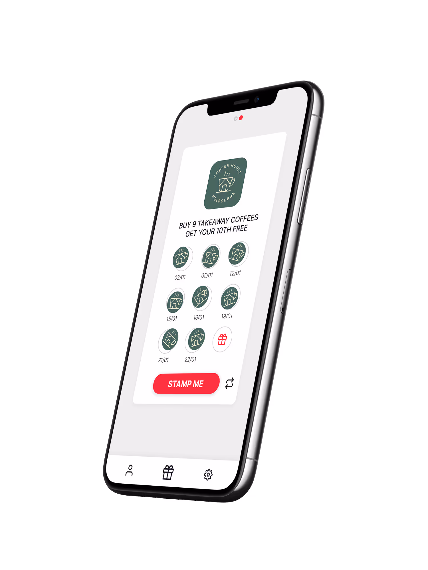 An image of the Stamp Me app interface