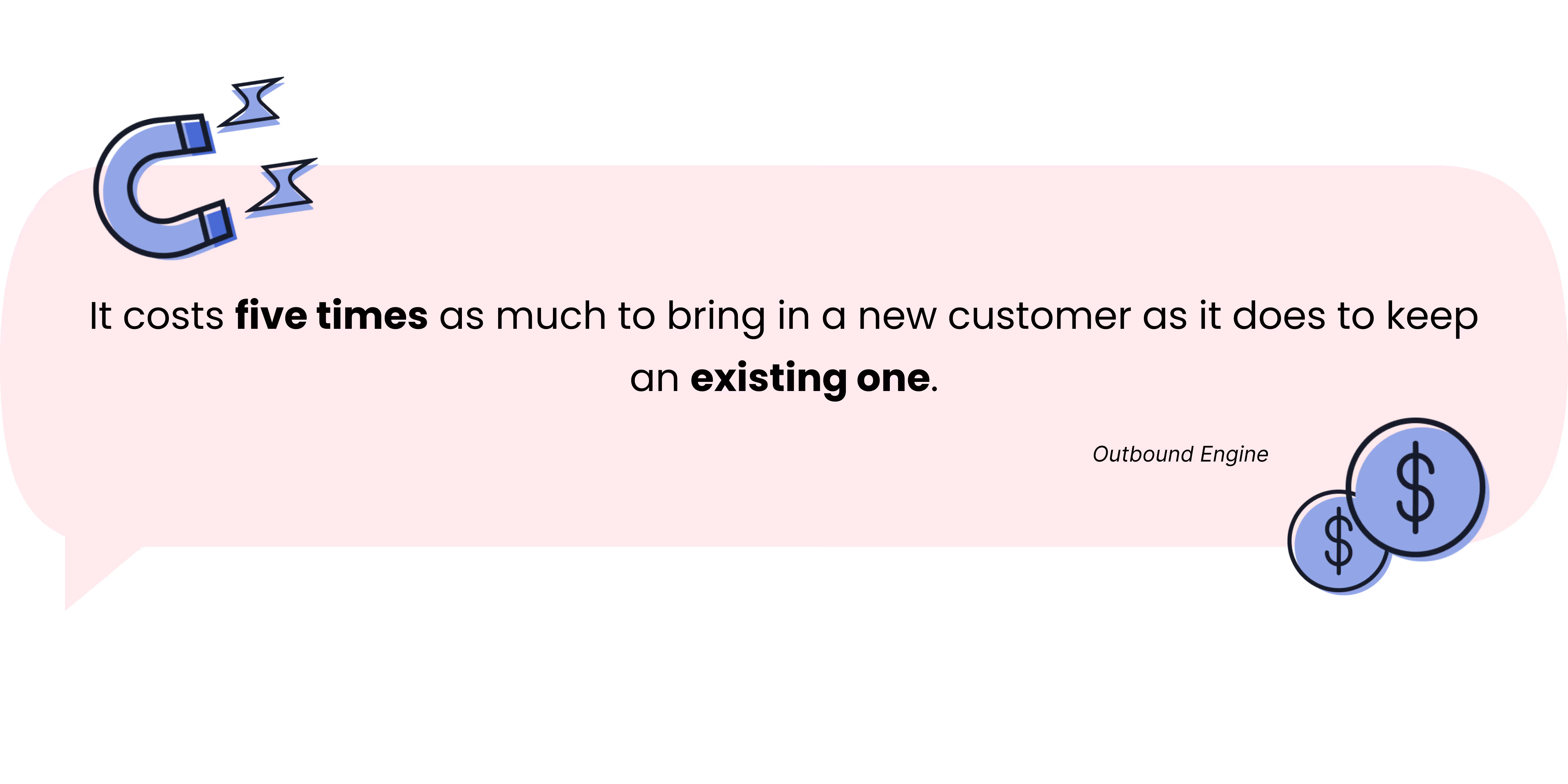 It's cheaper to retain customers than attain new ones. 