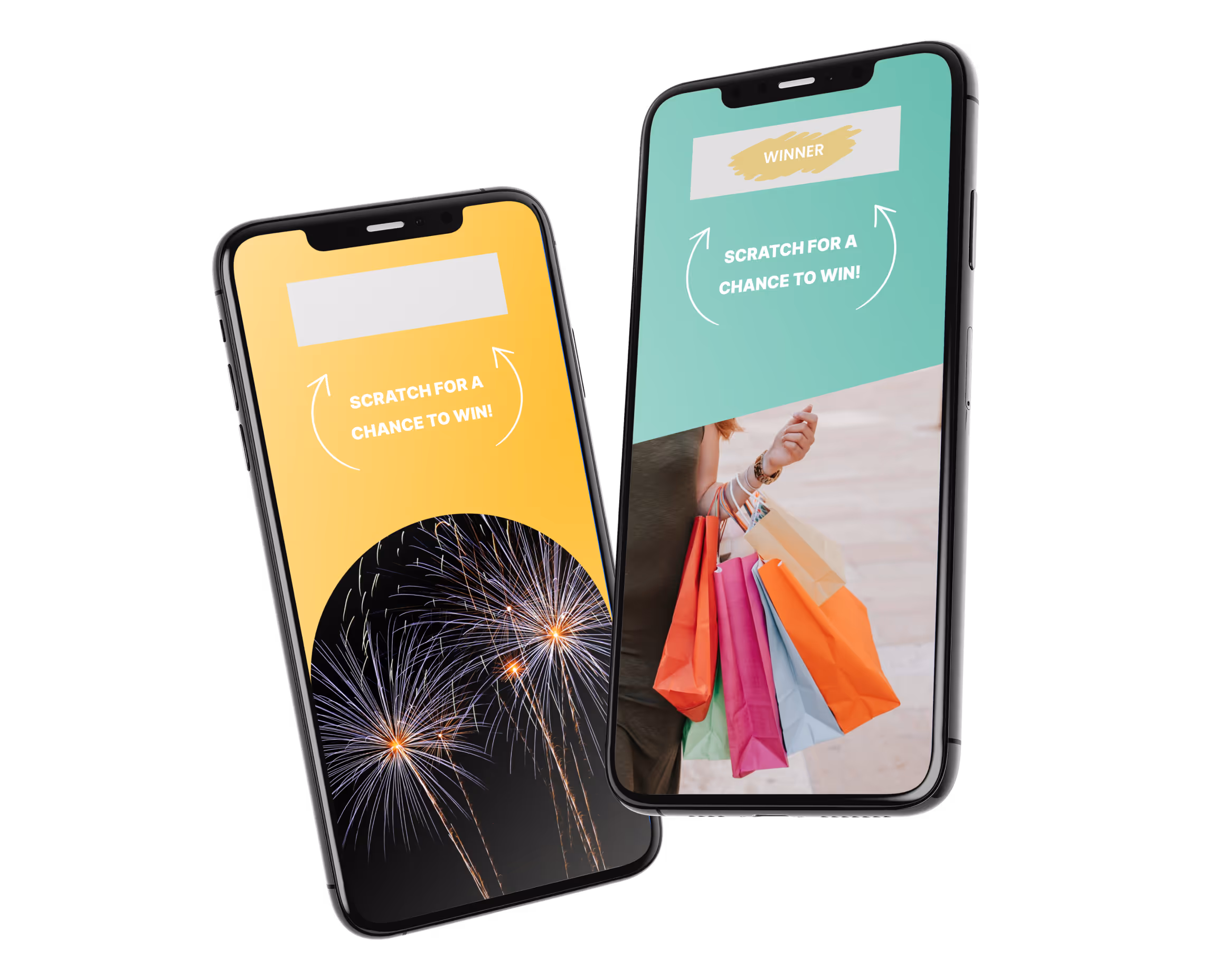 Gamified loyalty app interface on Stamp Me with Scratch & Win