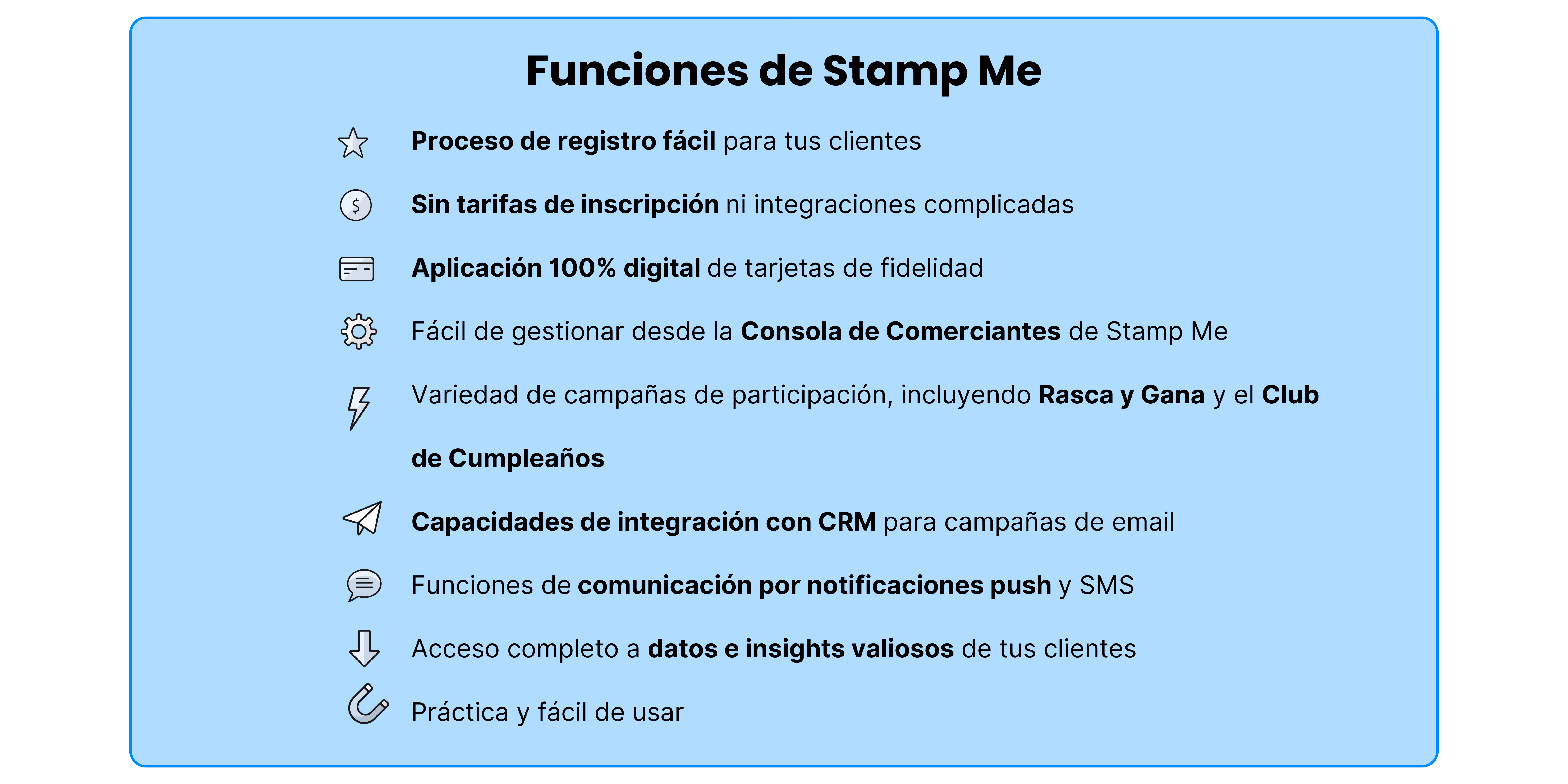 Stamp Me features in a graphic tile. 