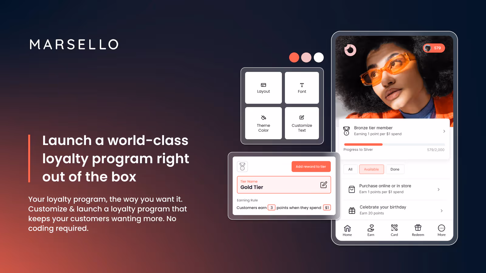 Marsello loyalty and marketing automation platform interface with Shopify integration for NZ retail