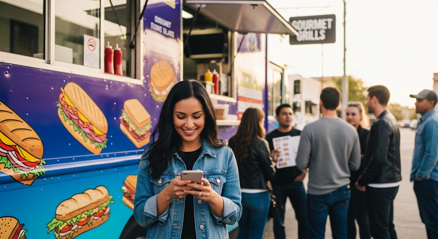 Example of a digital loyalty app for food trucks showing reward progress.