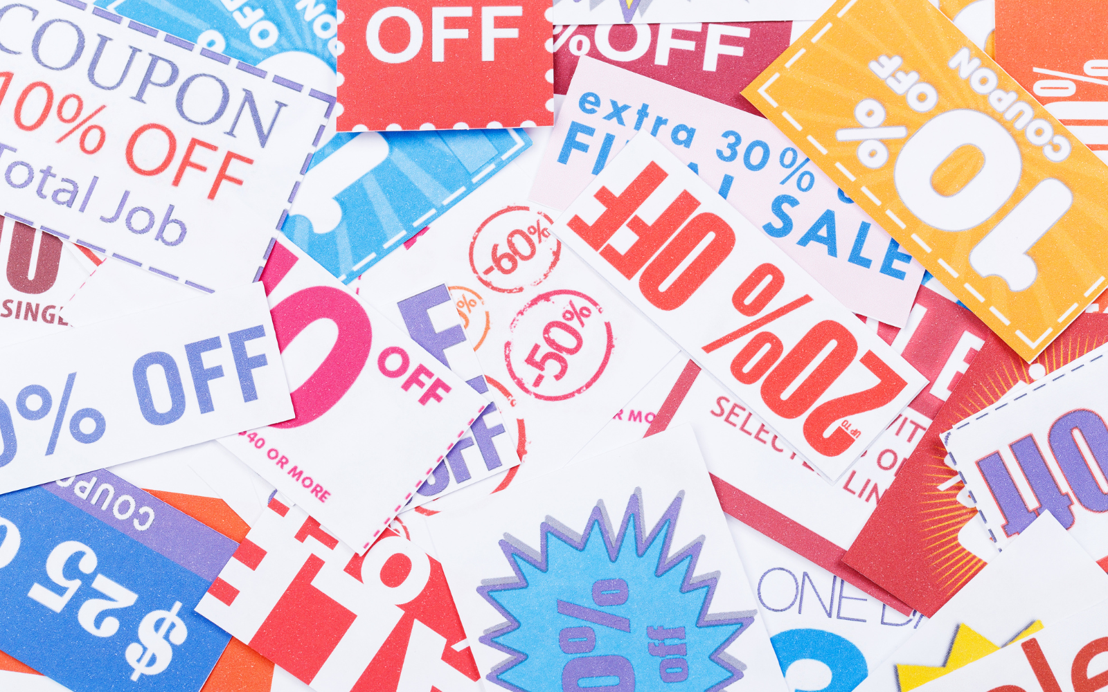 Discount tags in an Australian retail store highlighting price cuts compared to loyalty program rewards