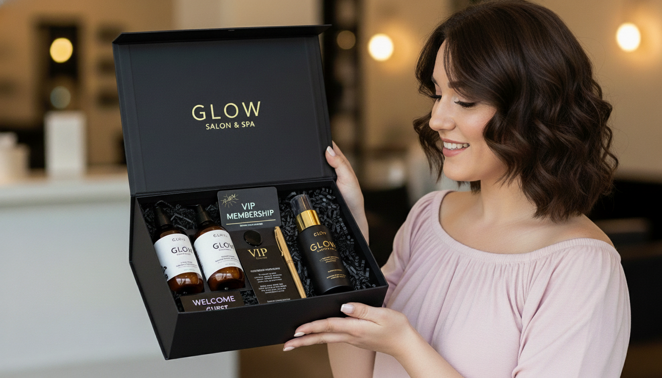 Beauty salon VIP membership package with perks for Canadian clients.