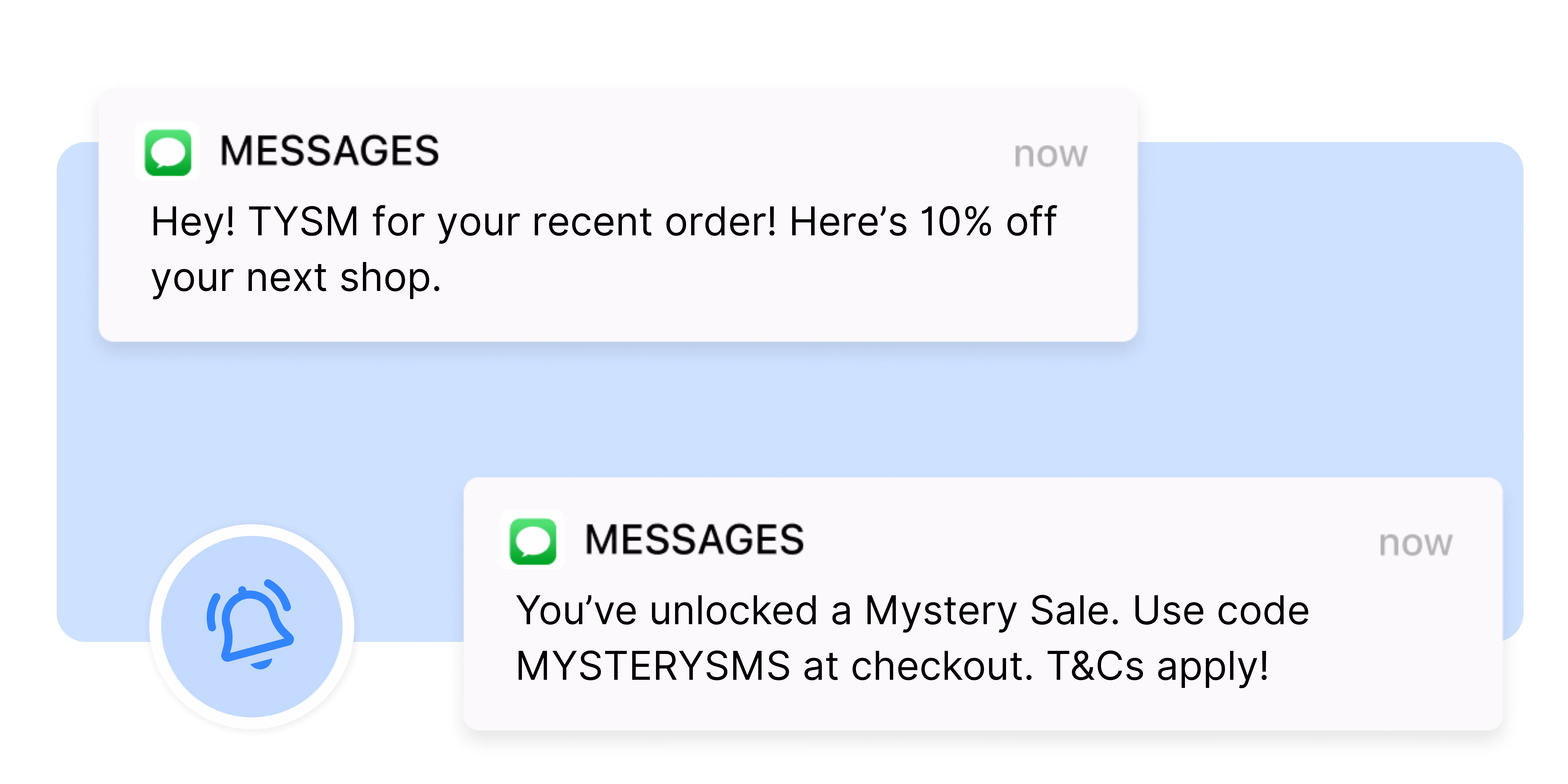 Princess Polly SMS loyalty communication preview.
