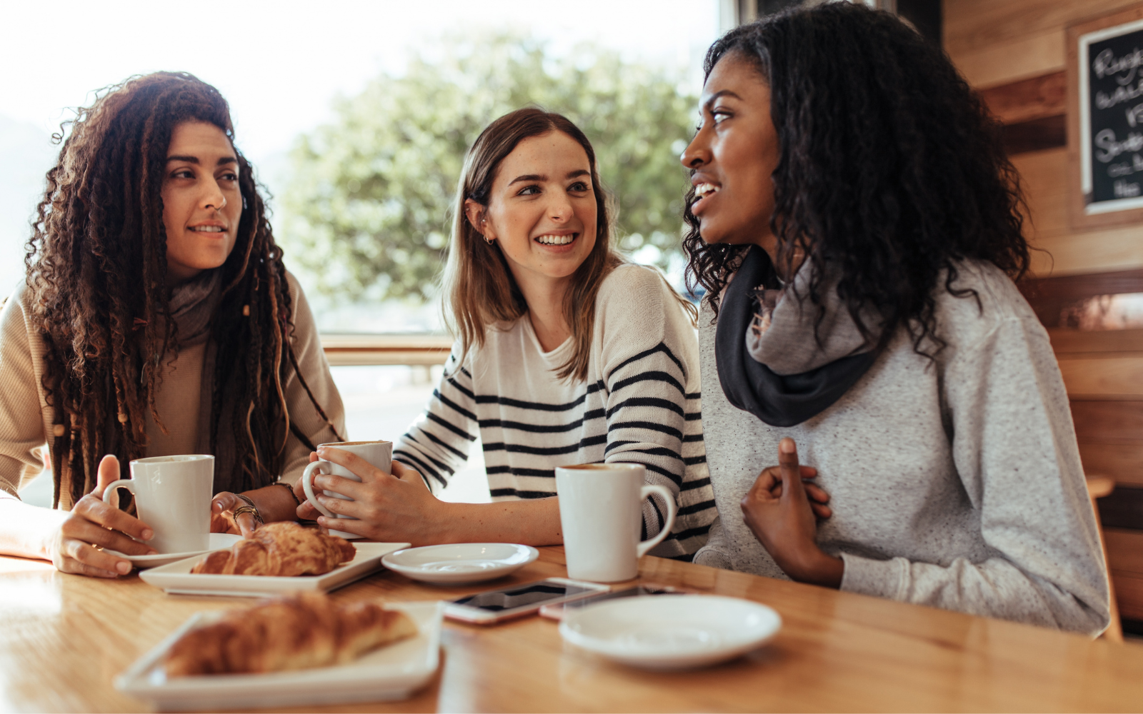Loyal customers at a New Zealand cafe