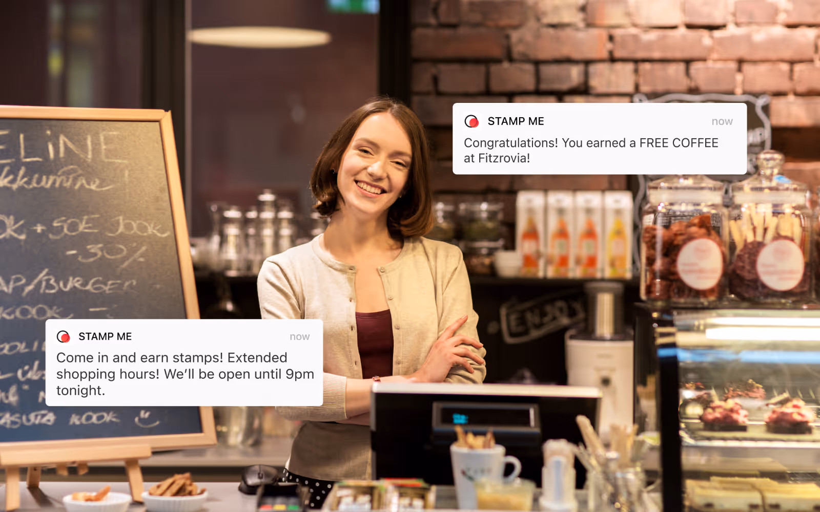 automated campaigns for a multi-location cafe with a digital loyalty app