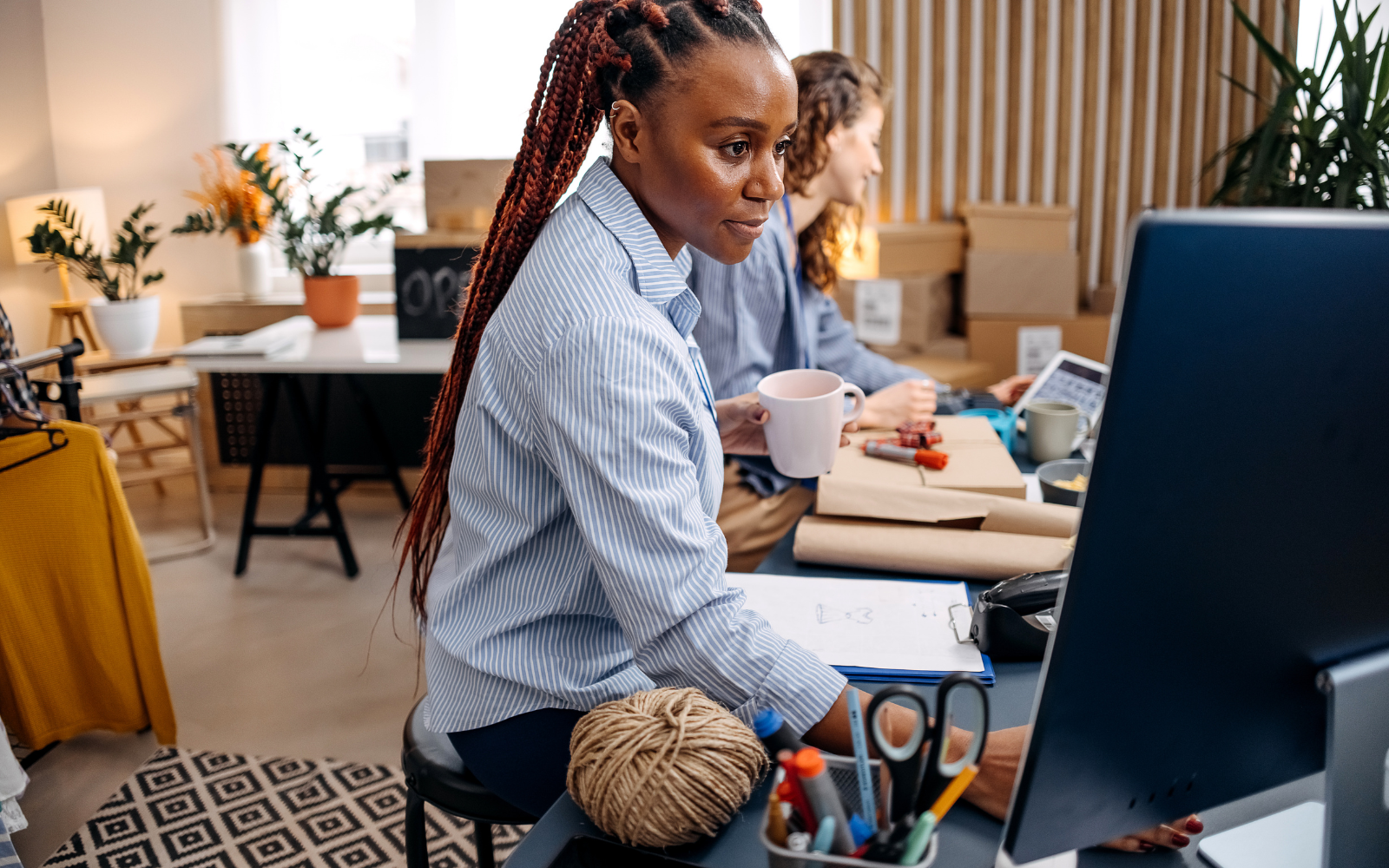 owner adding her locations for her multi-location business on their new digital loyalty program