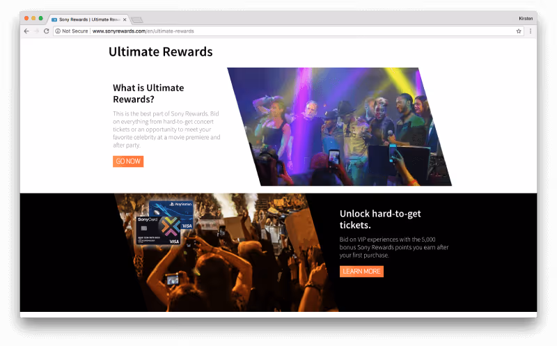 sony ultimate rewards offers customers experiential rewards
