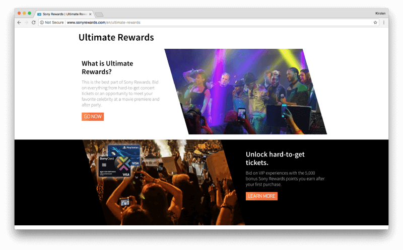 sony ultimate rewards offers customers experiential rewards