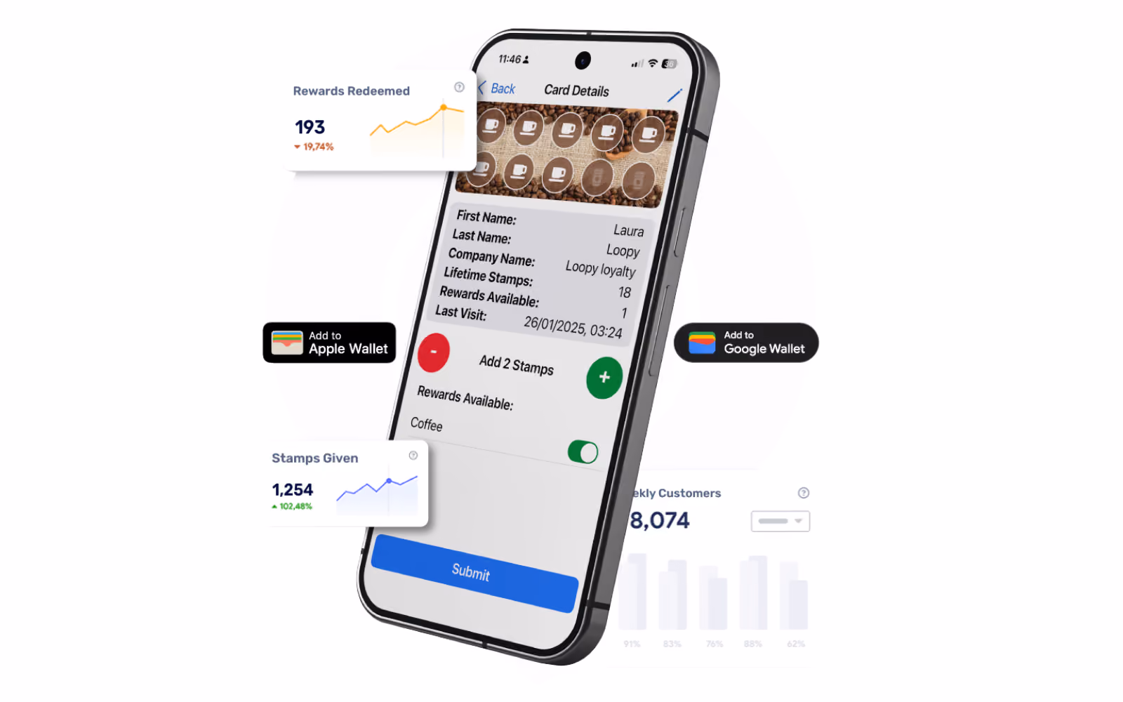 comparison of network loyalty app versus branded digital stamp card for salons