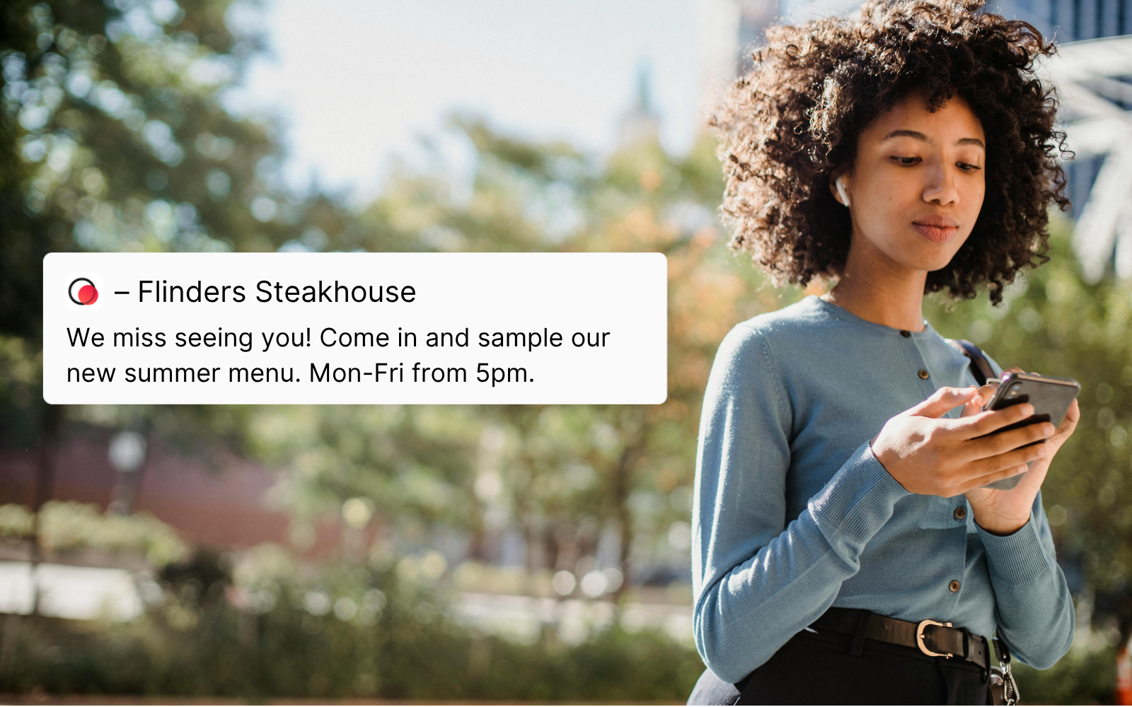 Comparison of a generic restaurant loyalty text message versus a personalized, behavior-based offer
