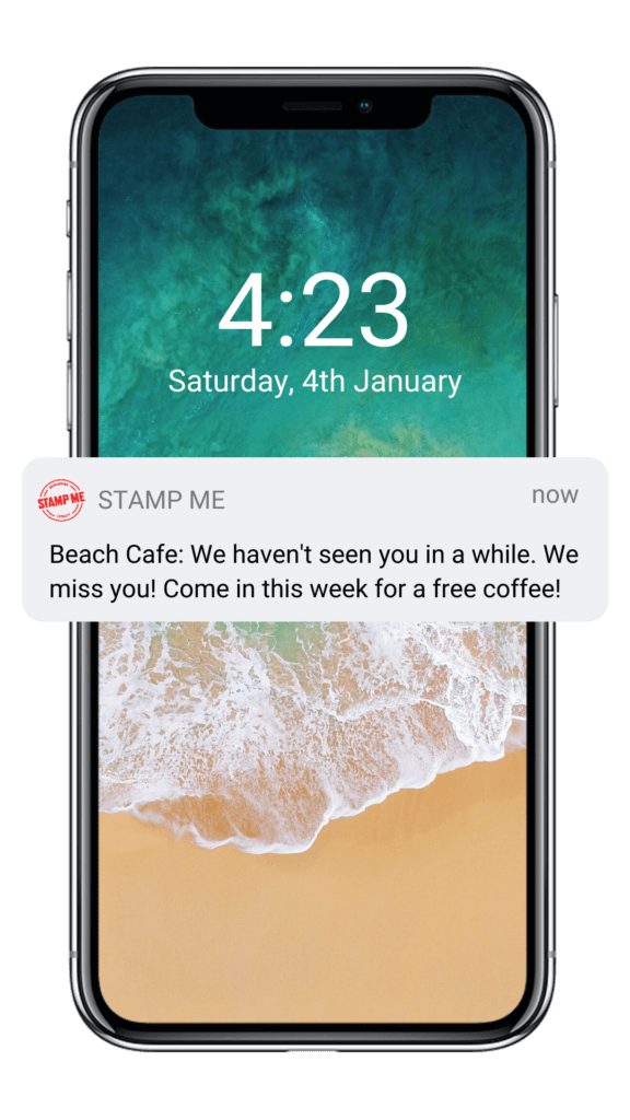 notification phone free coffee