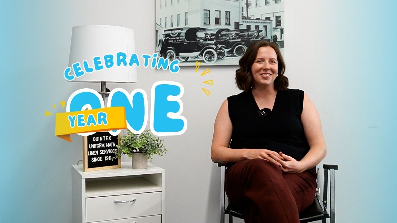 A video of Haley reflecting on her one year anniversary at Quintex.