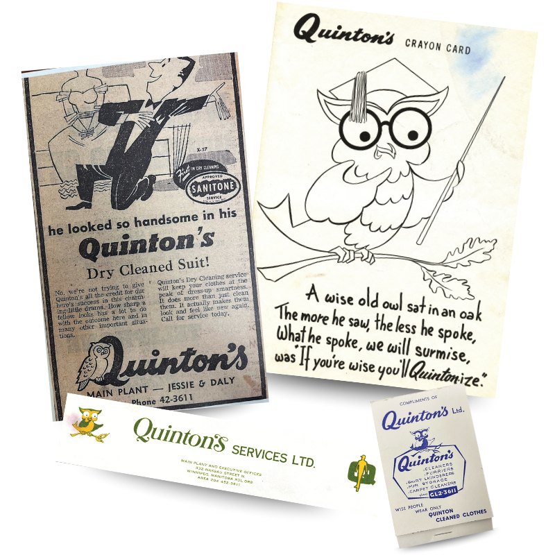 past ads and marketing material with Quincy