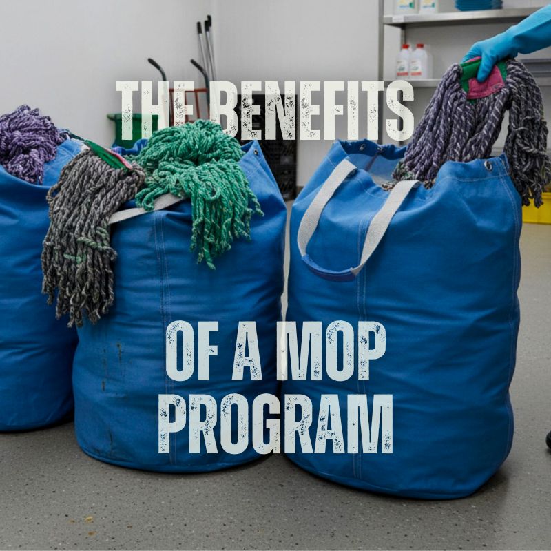 laundry bag of used mop heads