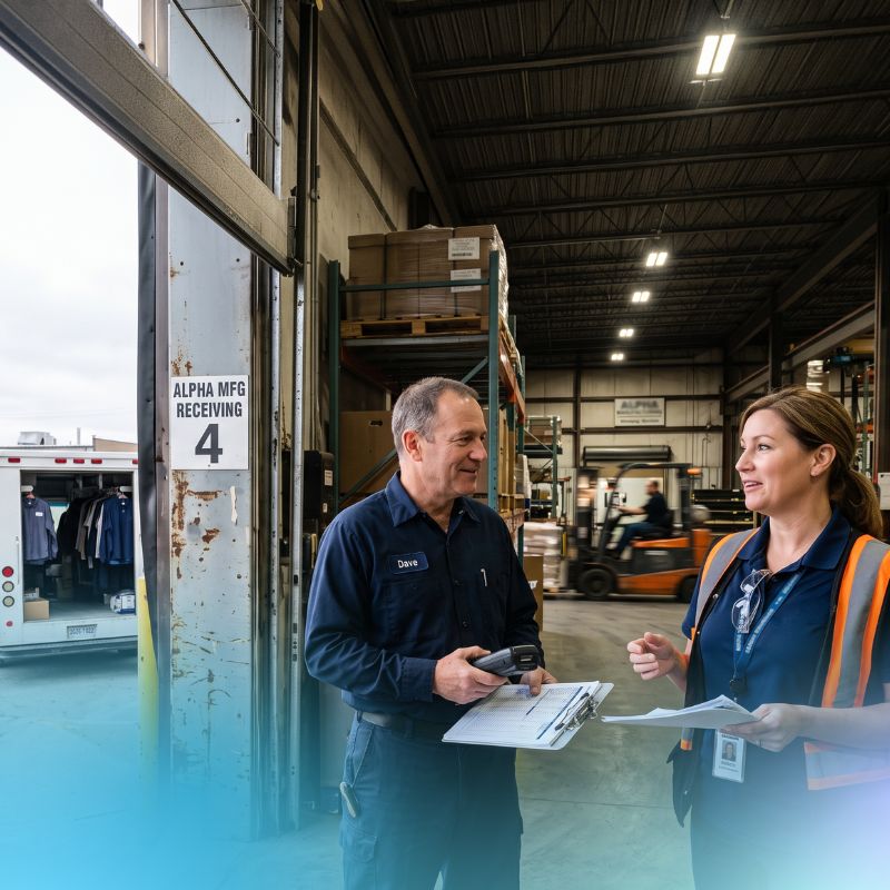 service rep talking to a customer